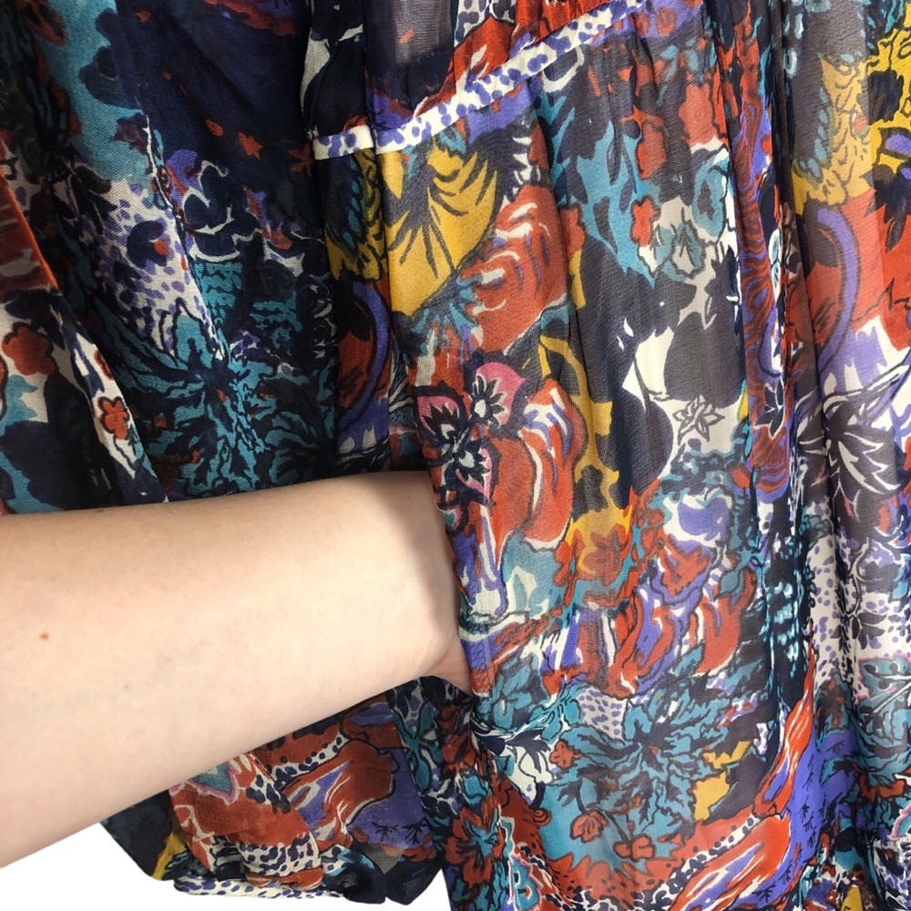 Anthropologie‎ Maeve Annabella Maxi Dress Size 4P Boho Floral Hippie Gypsy Indie - Picture 8 of 16
